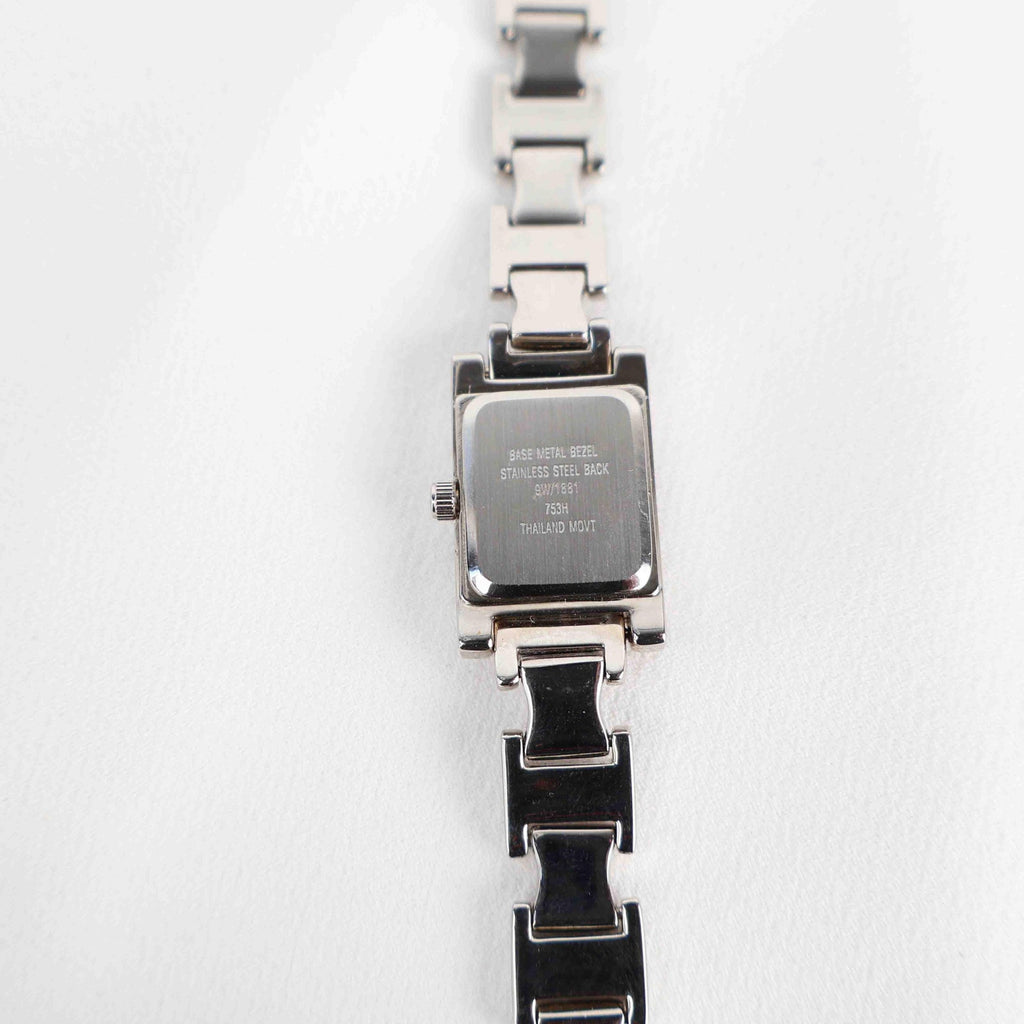 Vintage Nine West Square Face Watch – Silver Tone Bracelet (Working Battery)