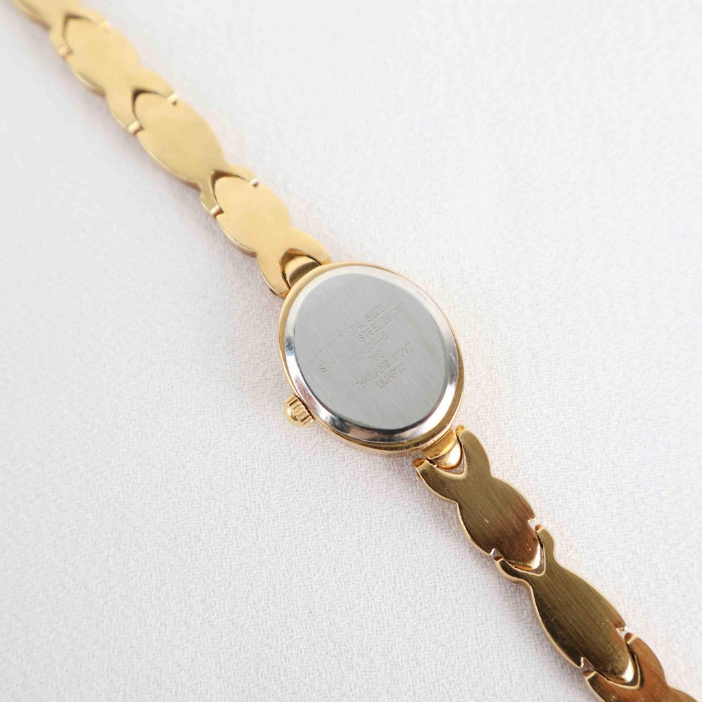 Vintage Seiko Round Face Watch – Gold Tone Rope Style Bracelet (Working Battery)