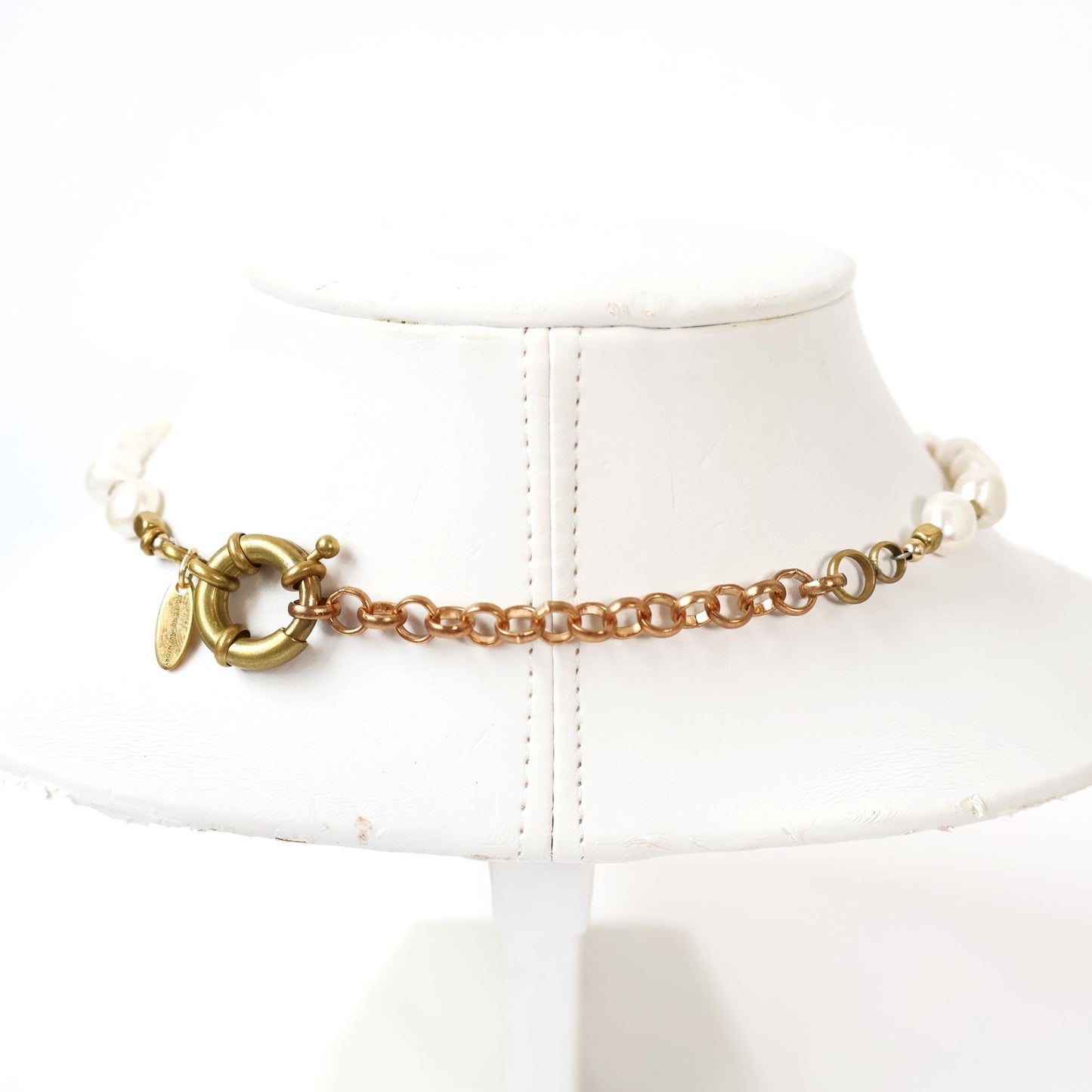 Reworked Gold and Pearl Choker Necklace with Vintage Watch Face (Nonworking) | PICARD