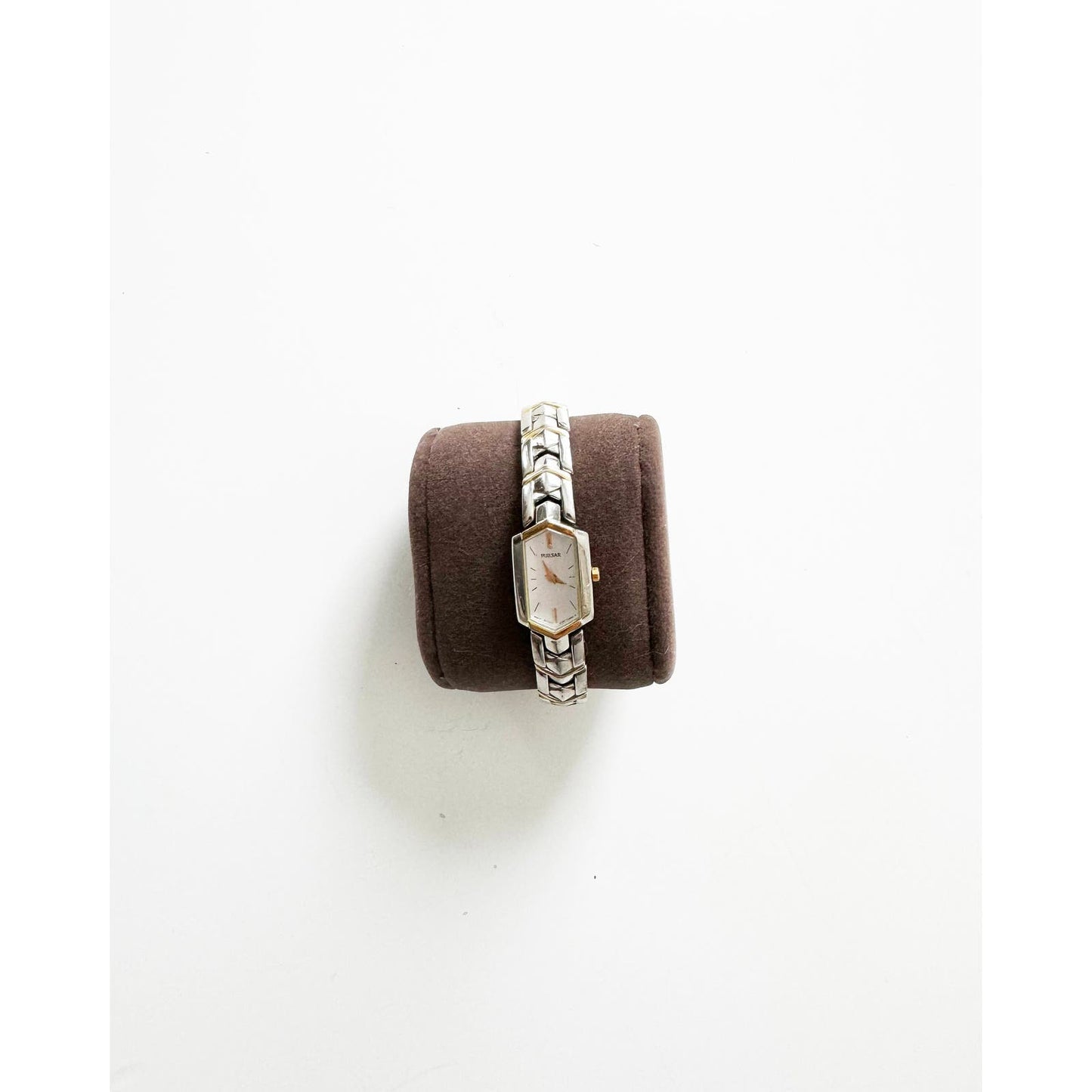 Vintage Two Tone Watch with Hexagon Face | Pulsar