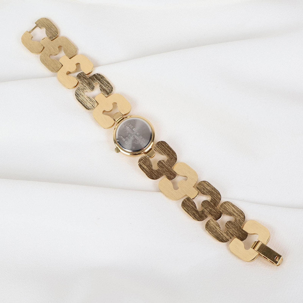 Vintage Sutton Round Face Watch – Gold Tone Bracelet (Working Battery)