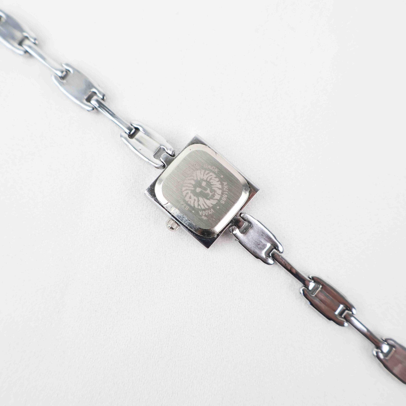 Vintage Anne Klein Square Face Watch – Silver Tone Bracelet (Working Battery)