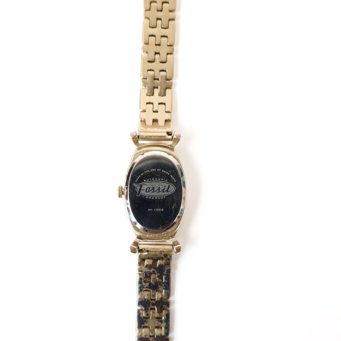 Vintage Gold Watch with Mother of Pearl Face | FOSSIL