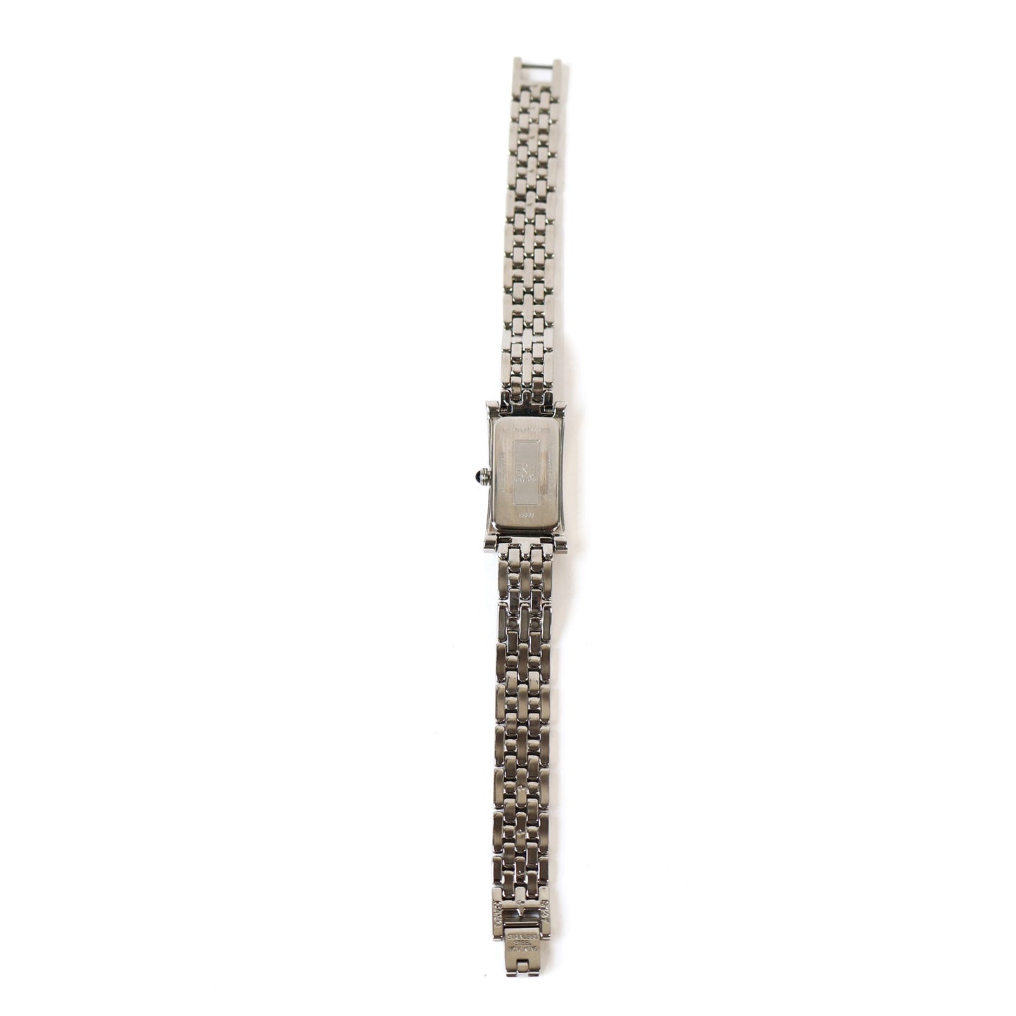Vintage Silver Watch with Metallic Rectangle Face | ESO