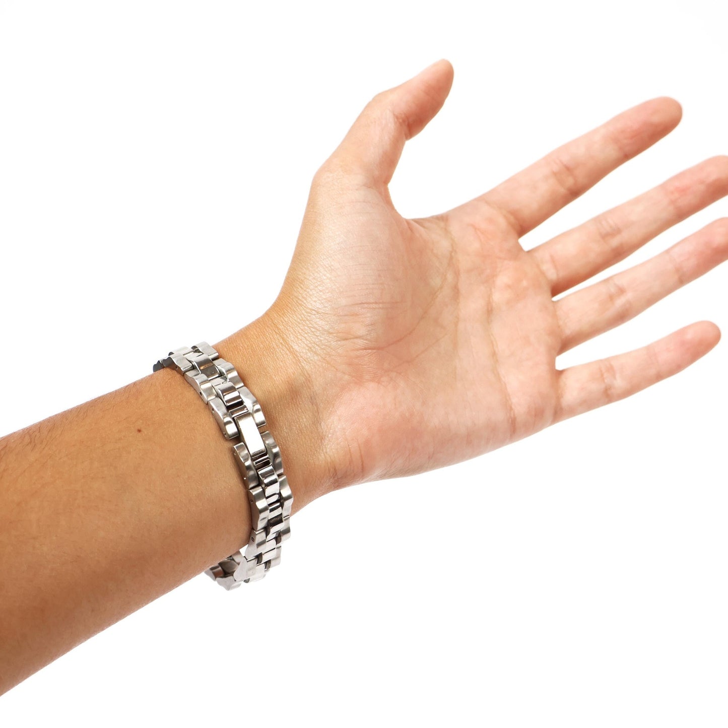 Vintage Silver Watch with Metallic Square Face | ANNE KLEIN II