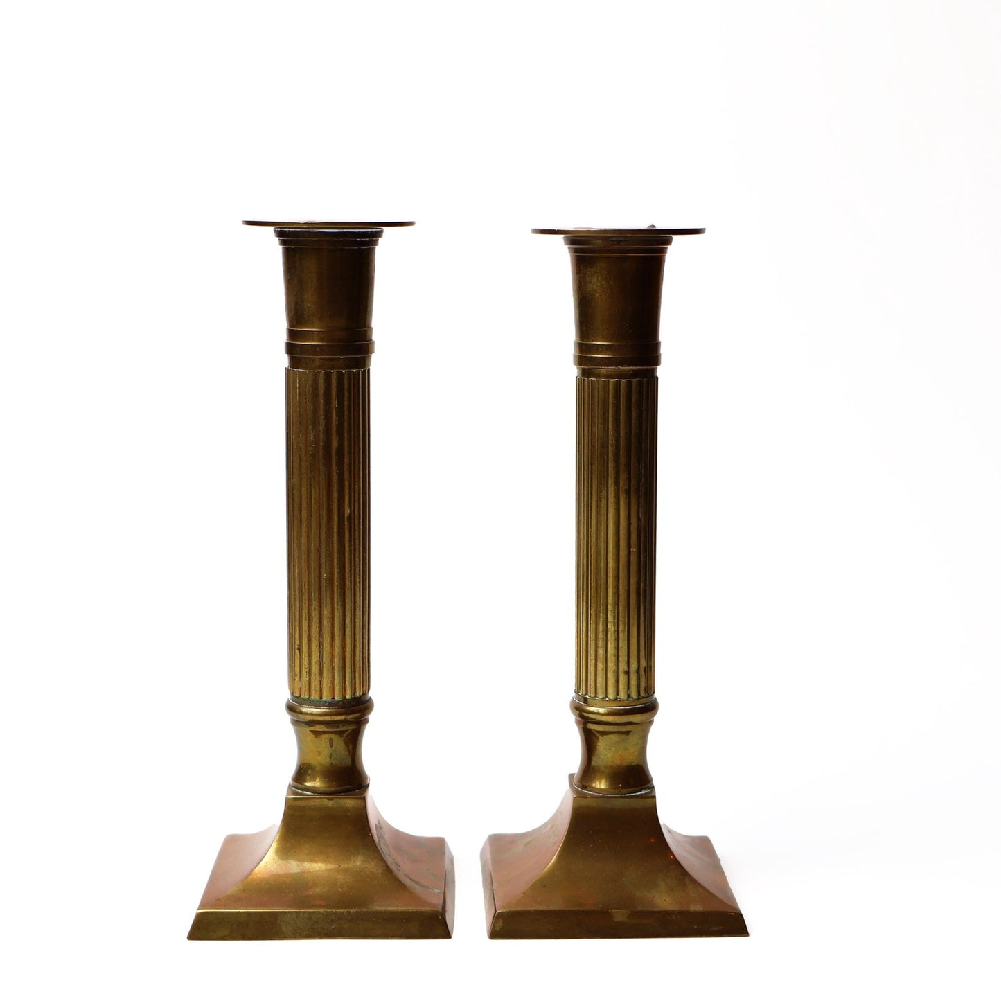 Vintage Brass Candlestick Holder Set