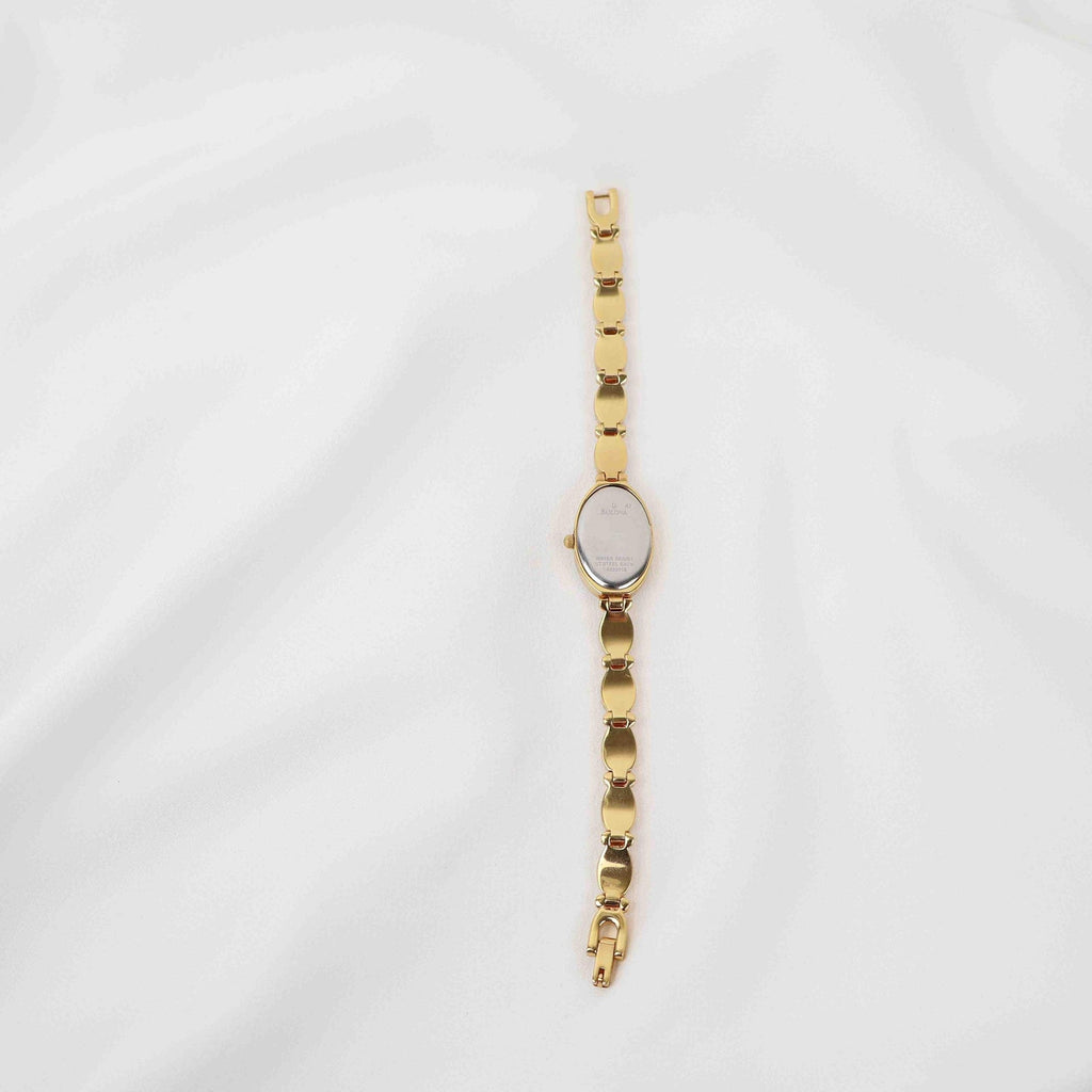 Stunning Vintage Bulova Watch – Gold Tone Bracelet (Working Battery)