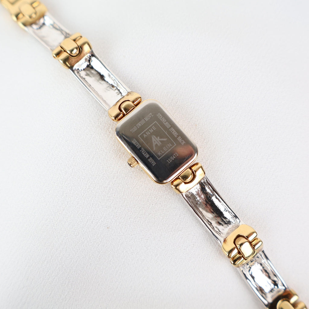 Vintage Two Tone Anne Klein Watch with a Rectangle Face Watch