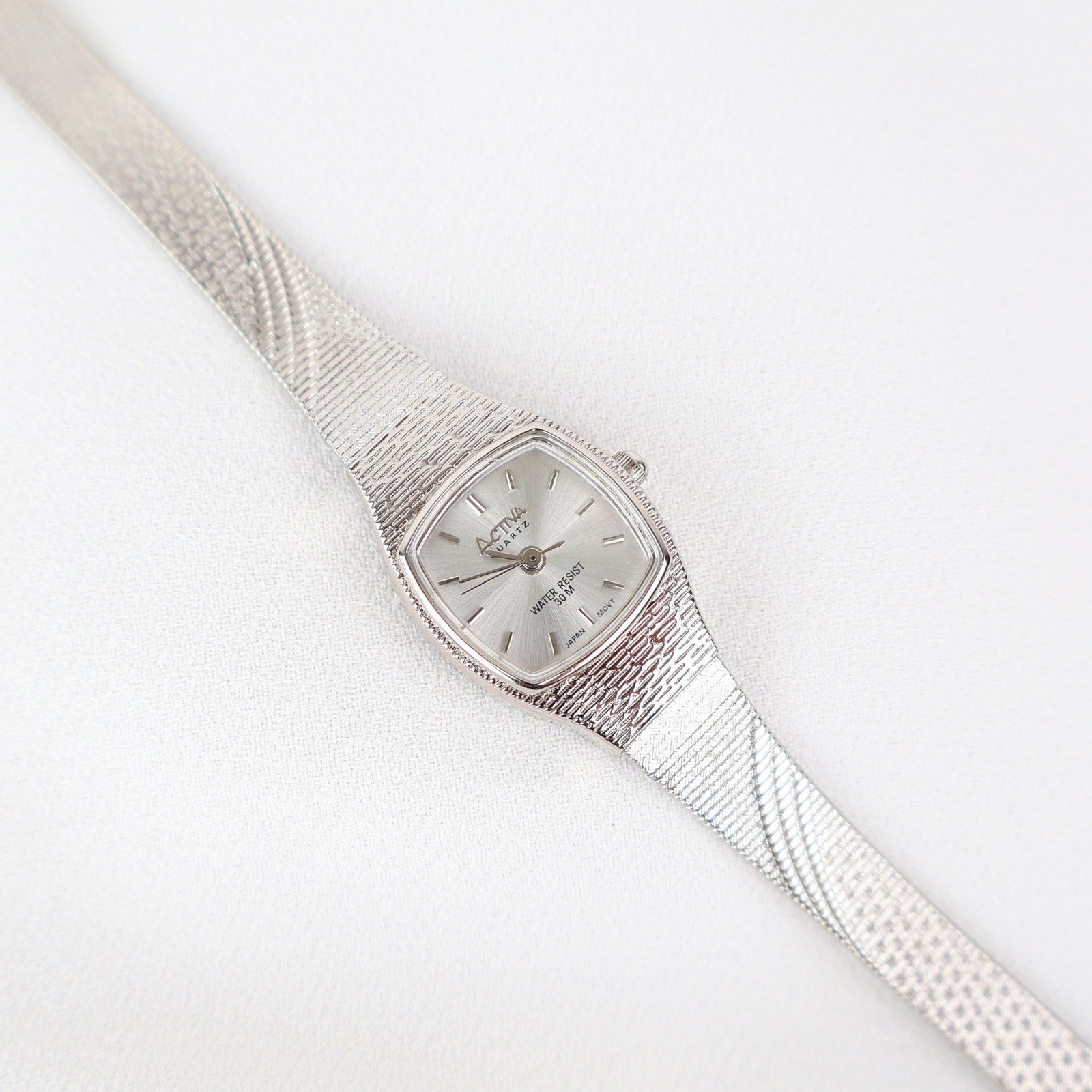 Vintage Activa Silver Tone Quartz Watch