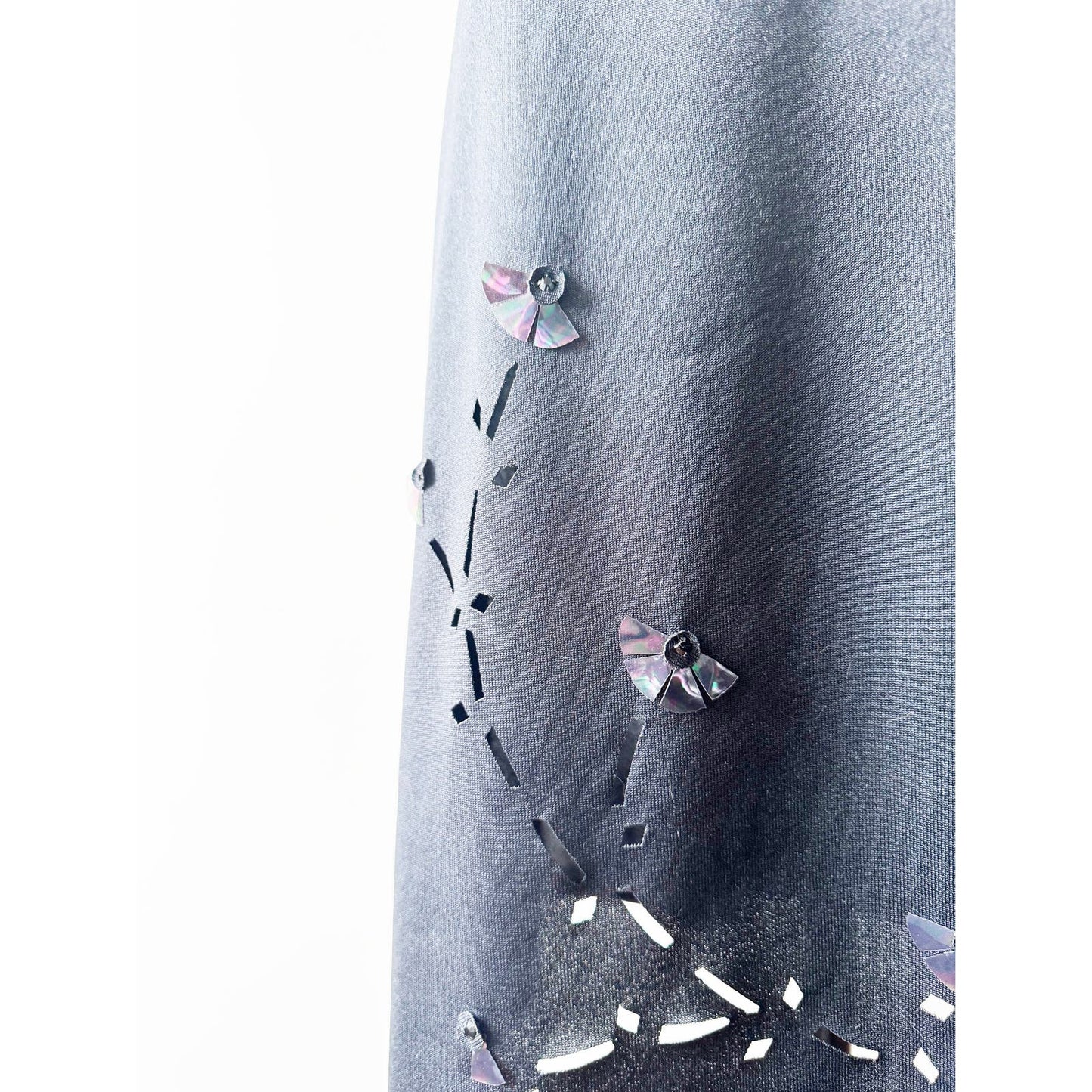Y2k ANNA SUI Classic Black Dress with Flower Cut Details | Size 2