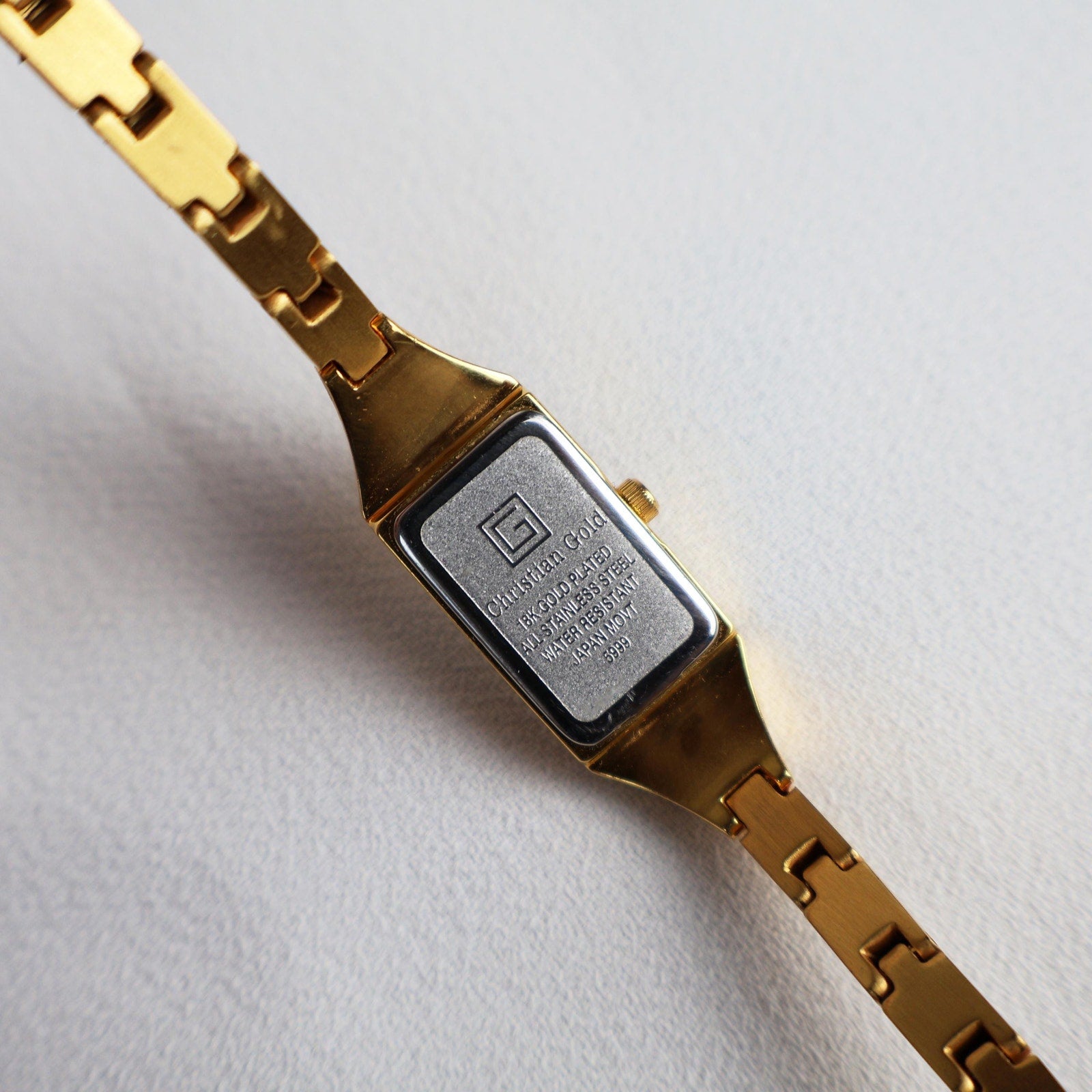 Vintage 18k Gold Plated Christian Gold Watch