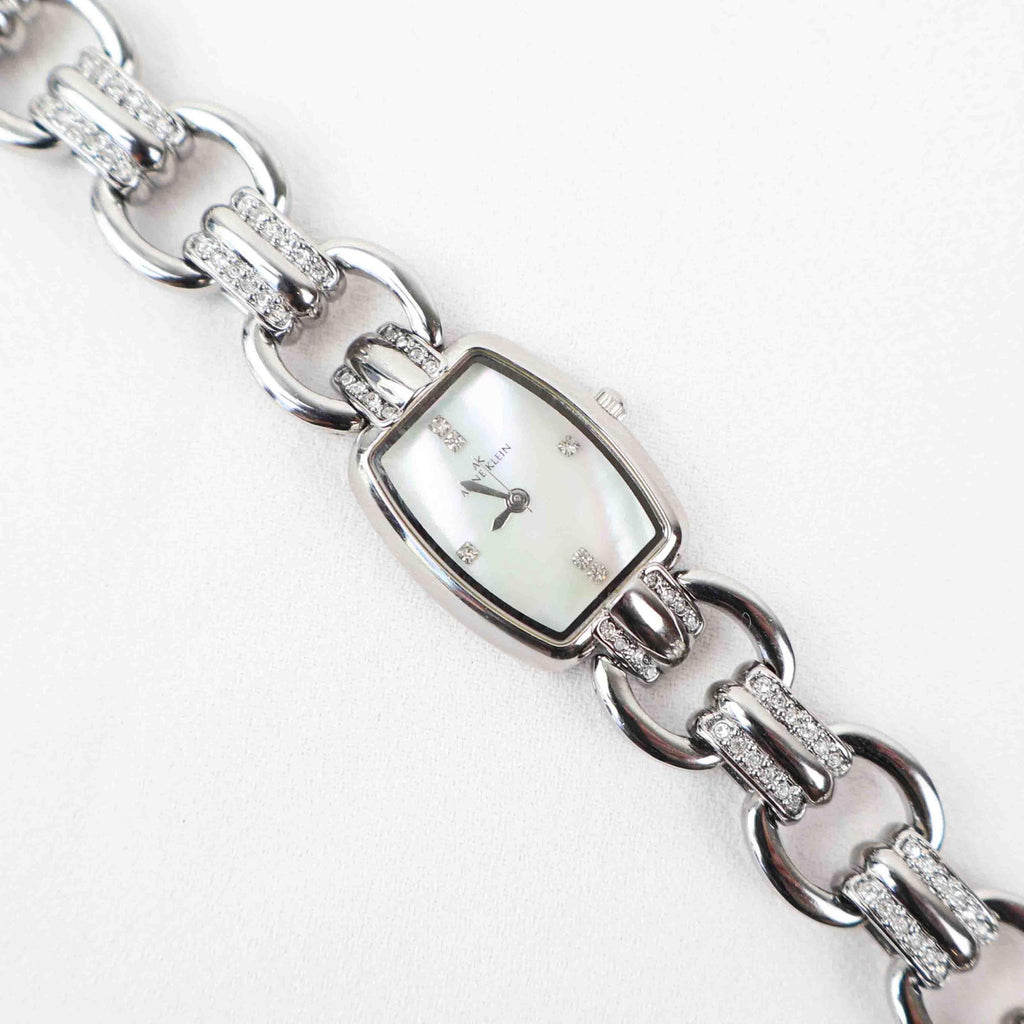 Vintage Anne Klein Rectangle Face Watch – Silver Tone Bracelet (Working Battery)