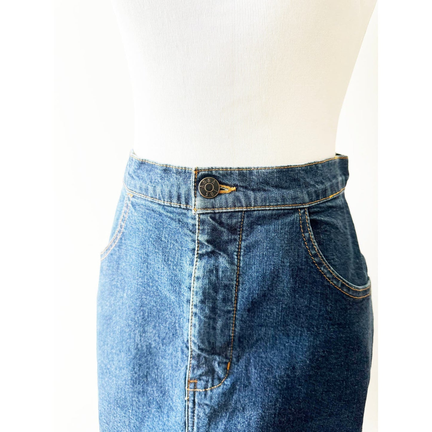 Y2k ANNA SUI Classic Denim Skirt | Size US 6