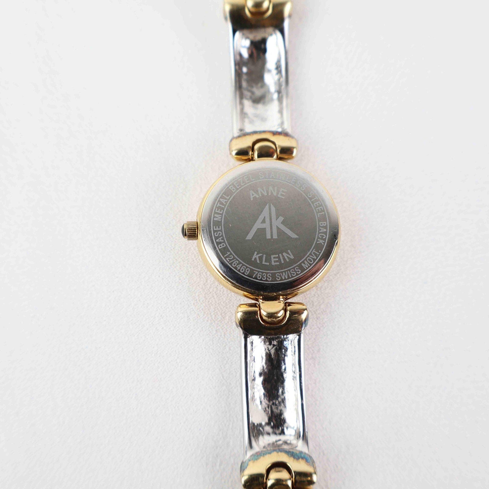 Vintage Anne Klein Round Face Watch – Two Tone Bracelet (Working Battery)