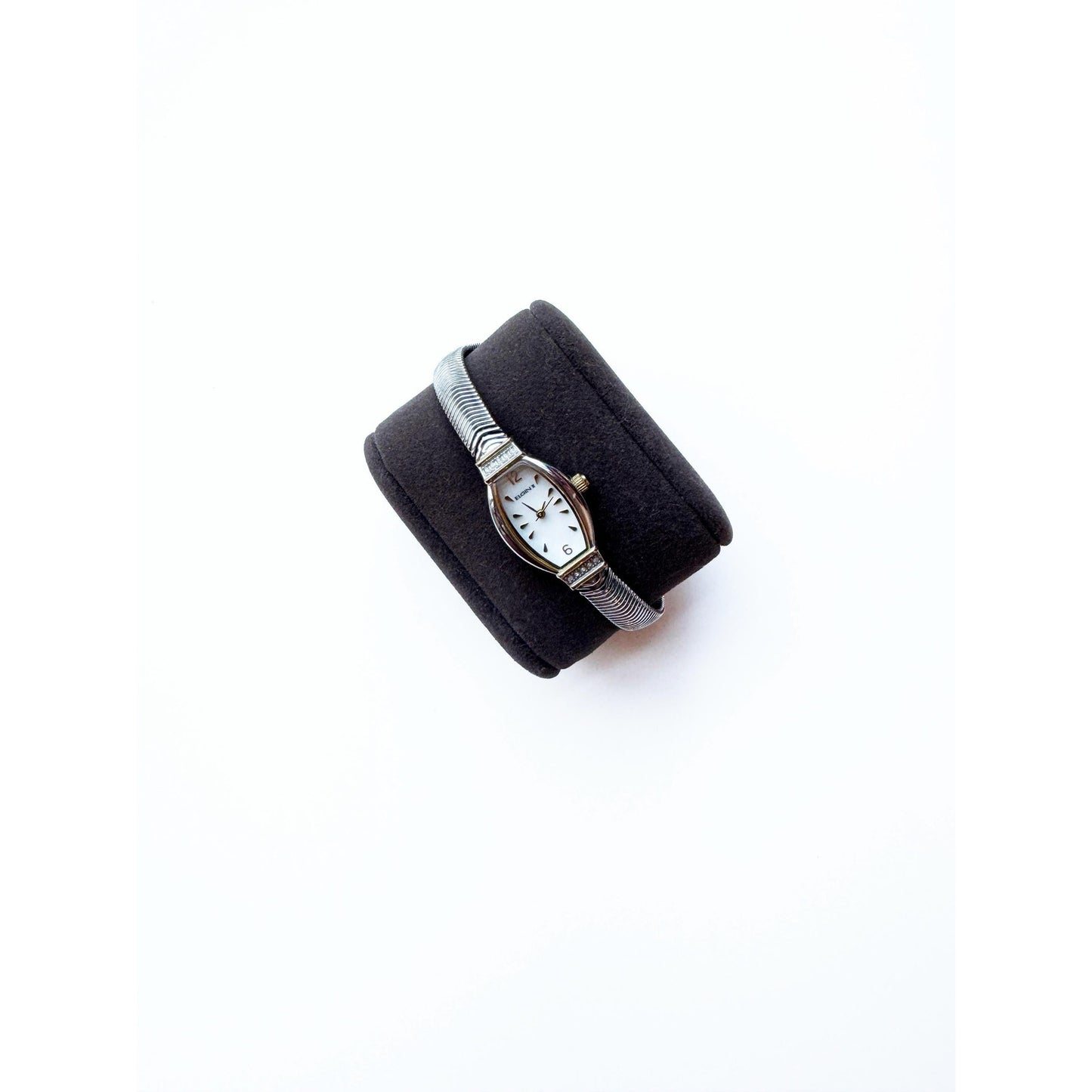 Vintage Small Two Tone Watch with Oval Face | Elgin