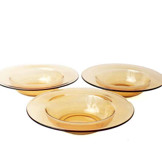 Vintage Yellow Glass Bowls: Set of 3