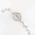 Vintage Anne Klein Round Face Watch – Silver Tone and Pearl Bracelet (Working Battery)