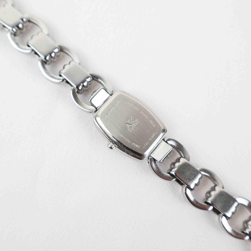 Vintage Anne Klein Rectangle Face Watch – Silver Tone Bracelet (Working Battery)