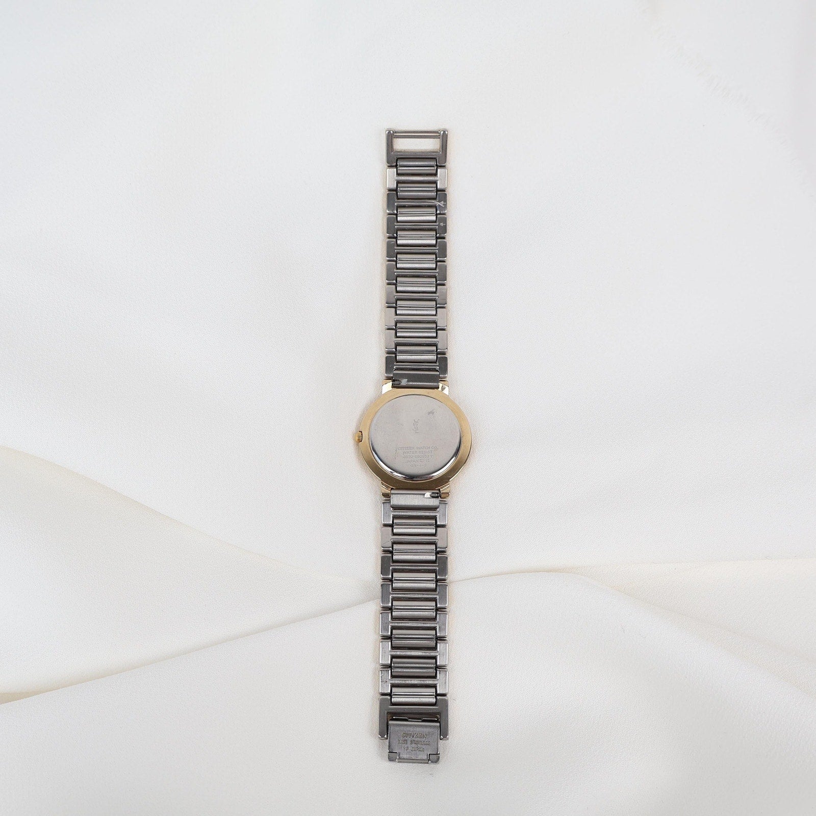 Stunning Two Tone Vintage YSL Watch with Yves Blue Face