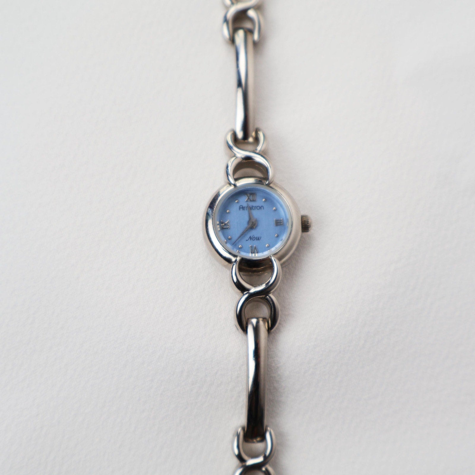 Vintage Armitron Bracelet Watch with Light Blue Face