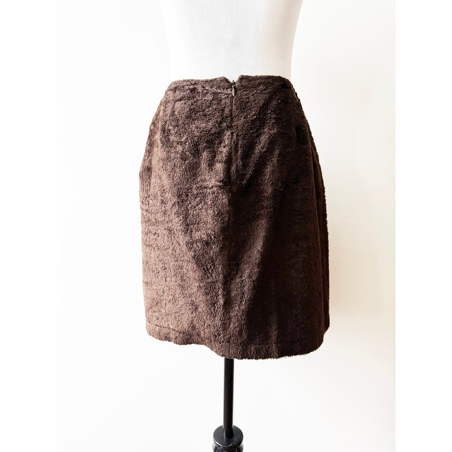 Y2k ANNA SUI Fuzzy Brown Skirt | Size US 6