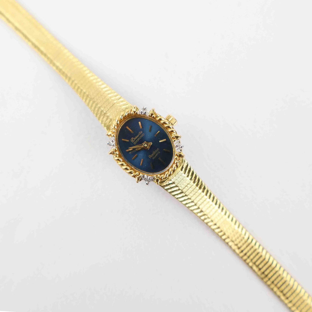 Vintage Armitron Oval Face Watch – Gold Tone Bracelet (Working Battery)