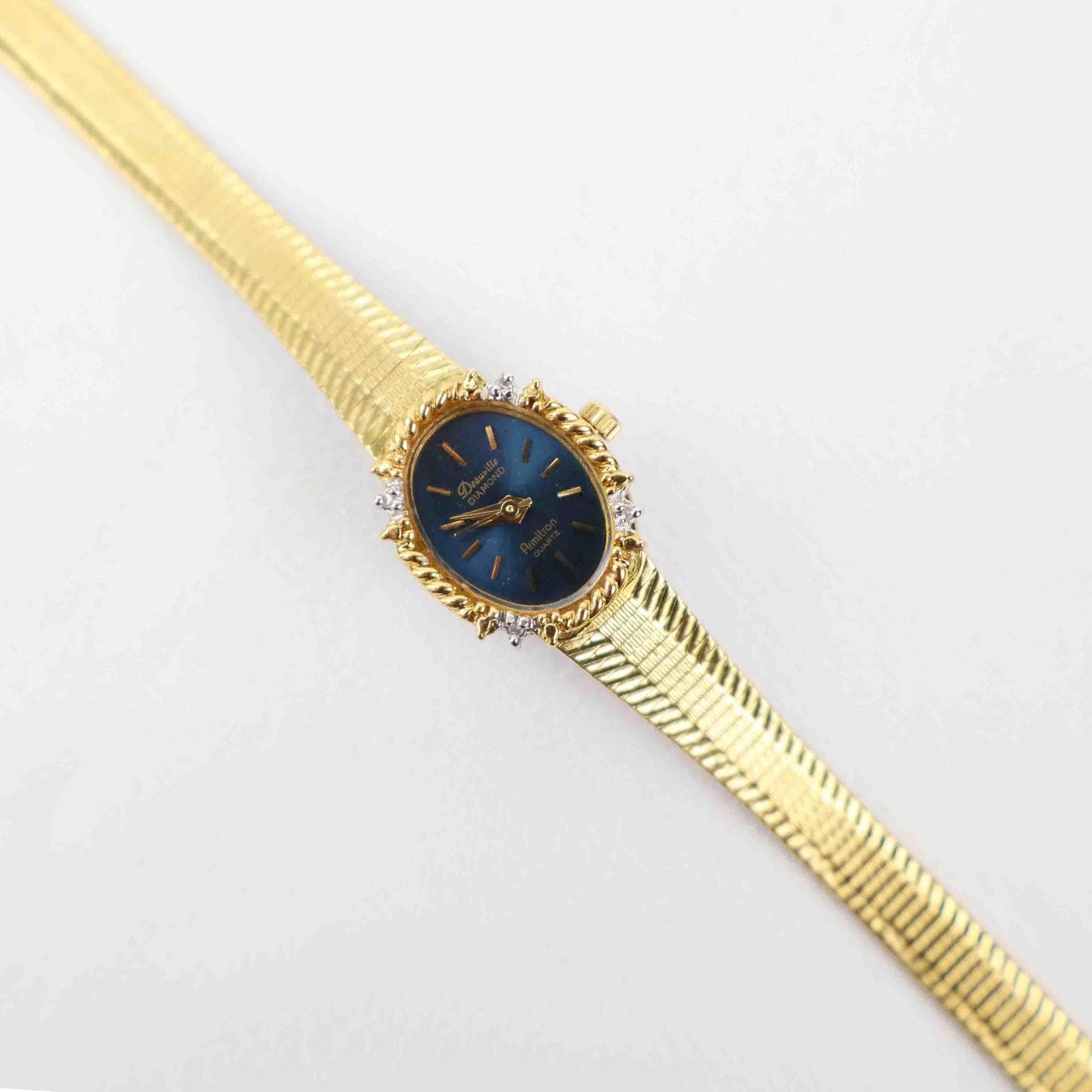 Vintage Armitron Oval Face Watch – Gold Tone Bracelet (Working Battery)