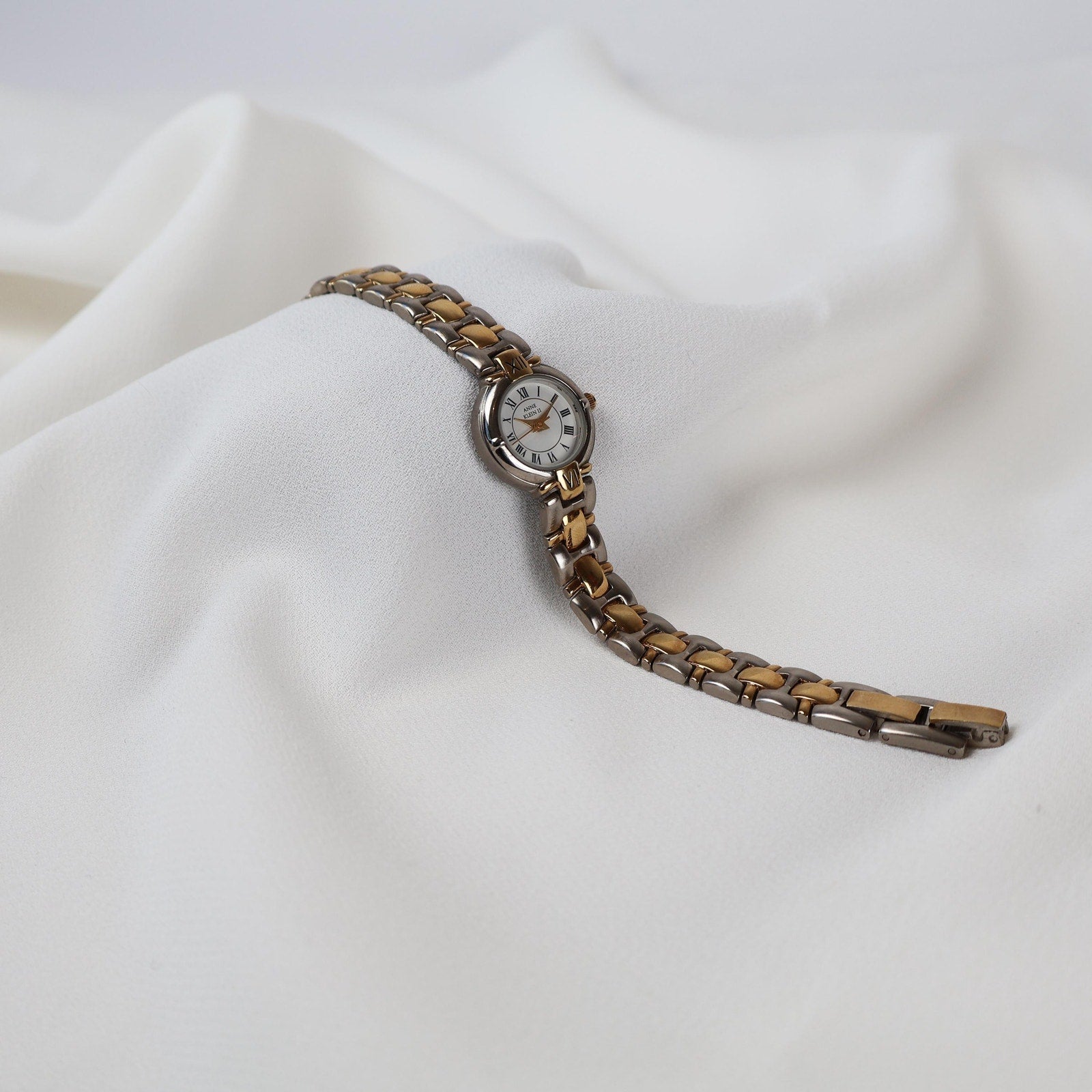 Vintage Two Tone Anne Klein II Small Cocktail Watch
