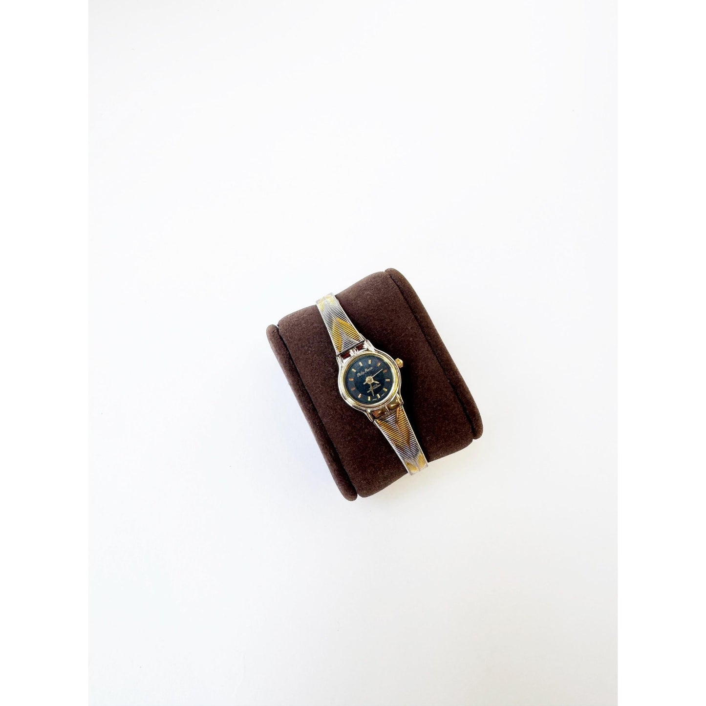 Vintage Two Toned Watch with Black Face l Philip Persio
