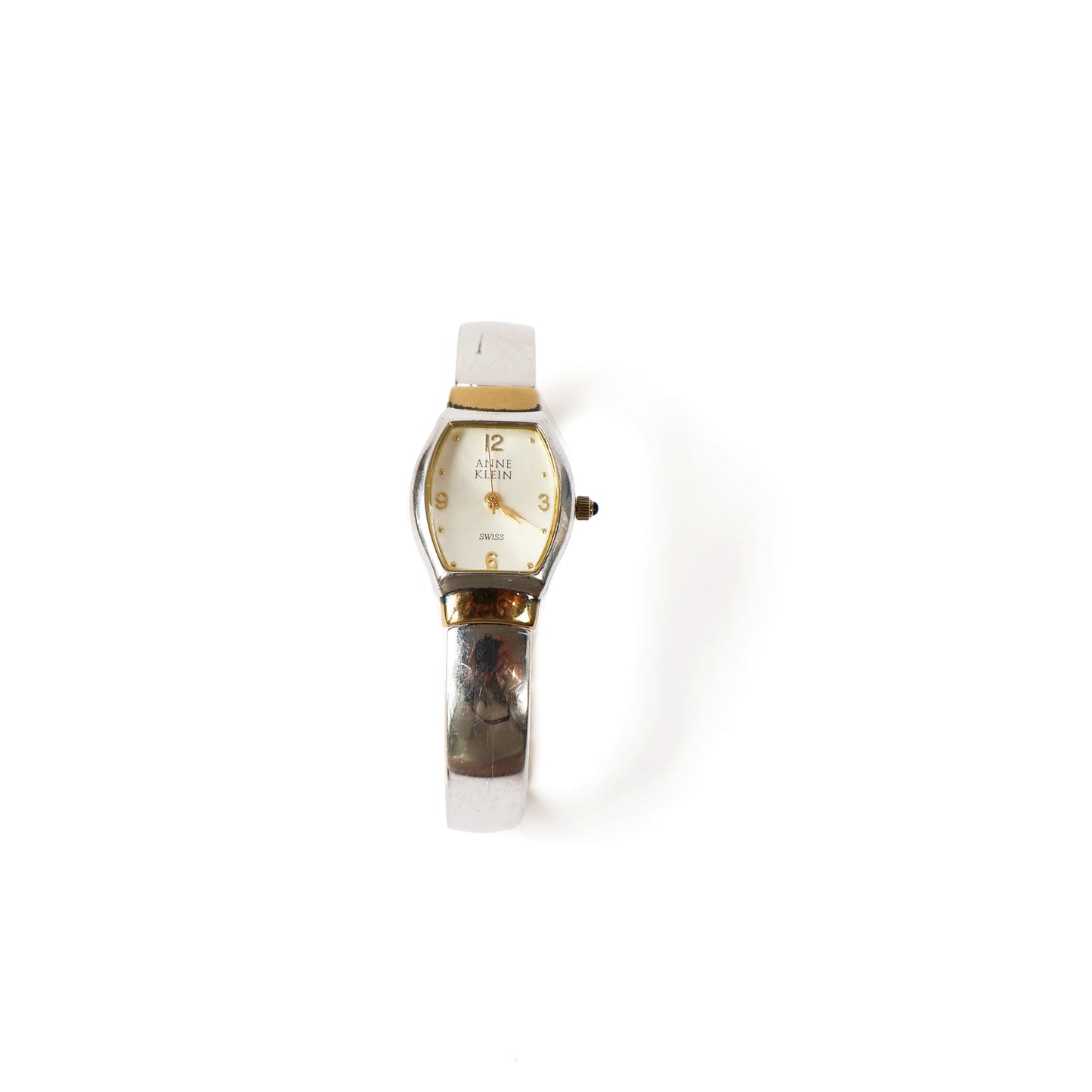 Vintage Two-Toned Watch with Metallic Face | ANNE KLEIN