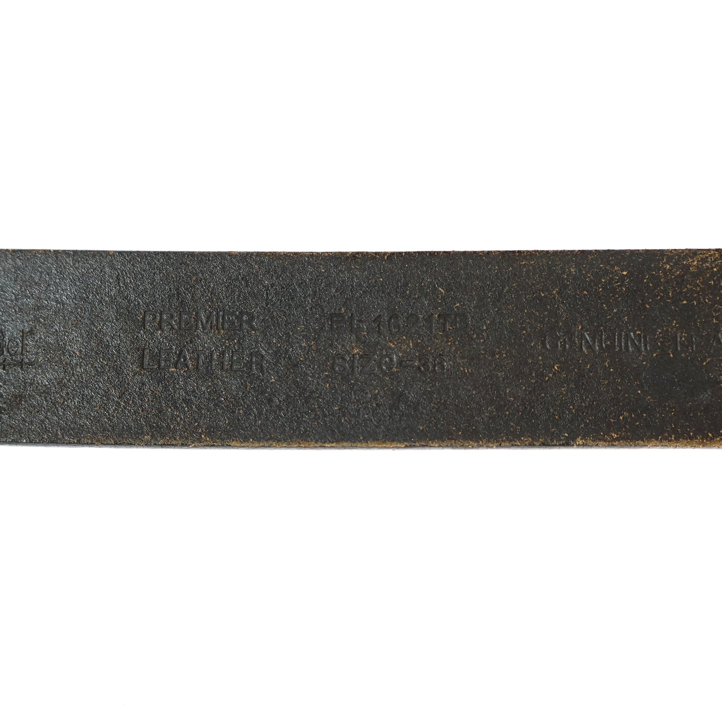 Vintage Black Genuine Leather Texture Embossed Belt