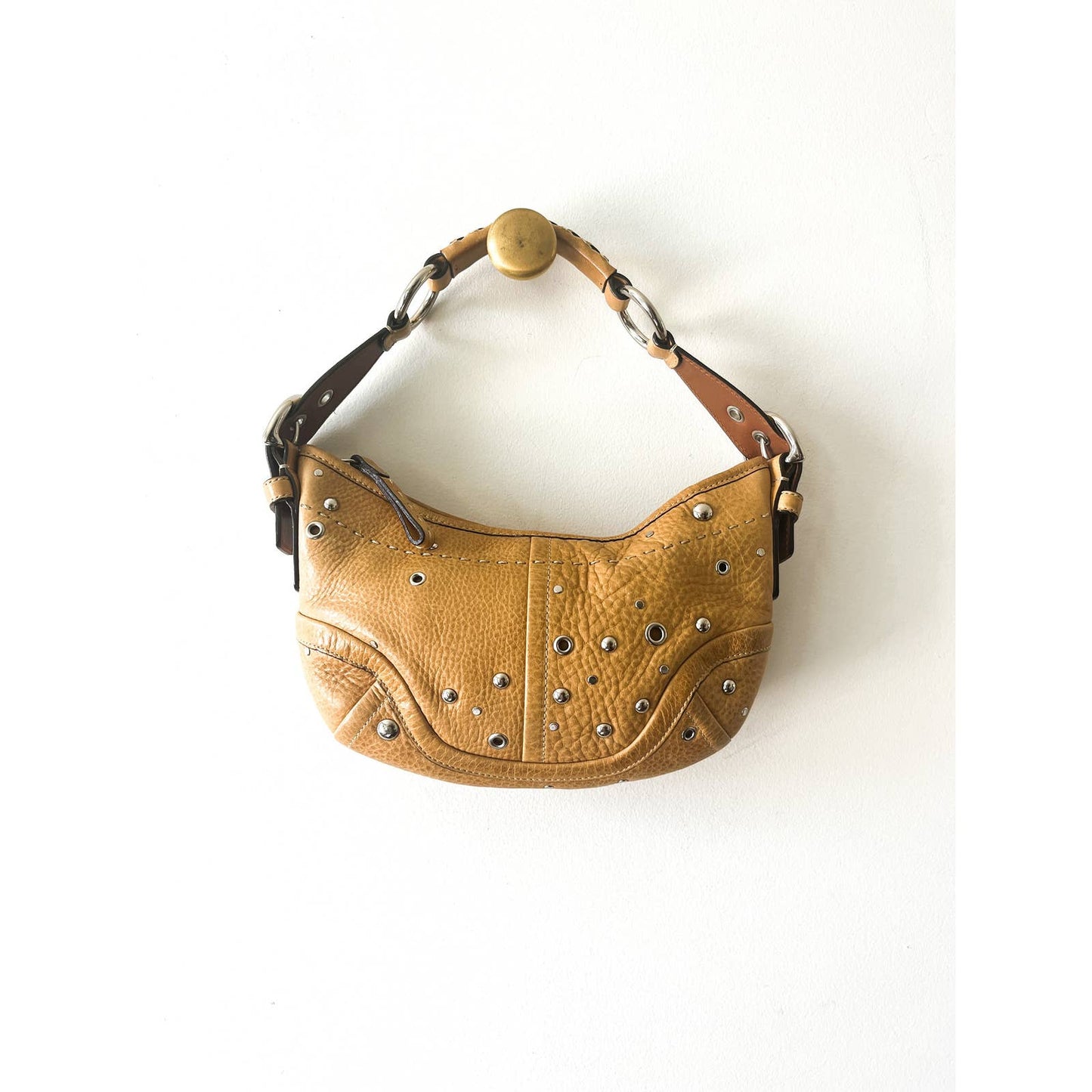 Vintage Y2k Coach Studded Silver Mini Bag