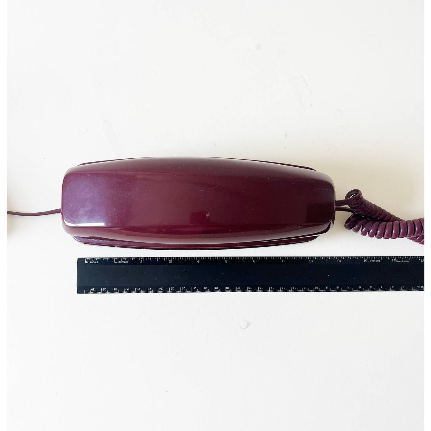 Vintage 90's Trimline Phone Touch Tone Burgundy Working, Retro 90s Land Line Backlit Push Button Phone