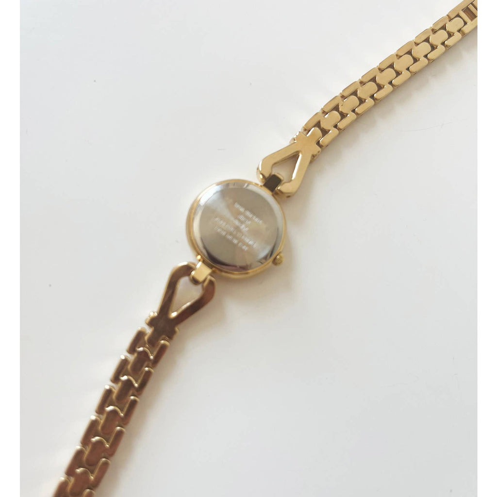 Vintage Gold Watch with Pearl Face