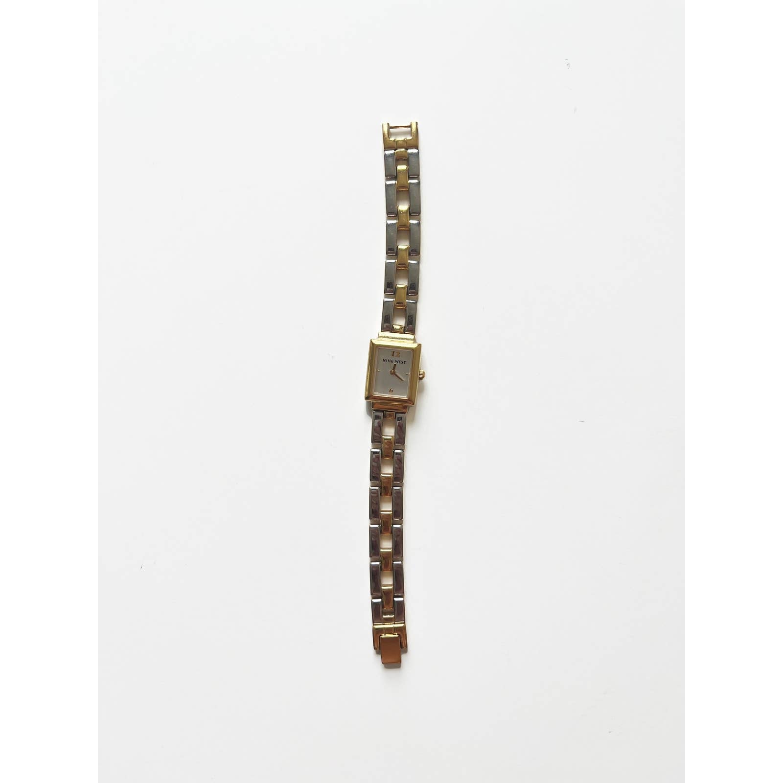 Vintage Gold Rectangular Bracelet Watch Two Tone Option