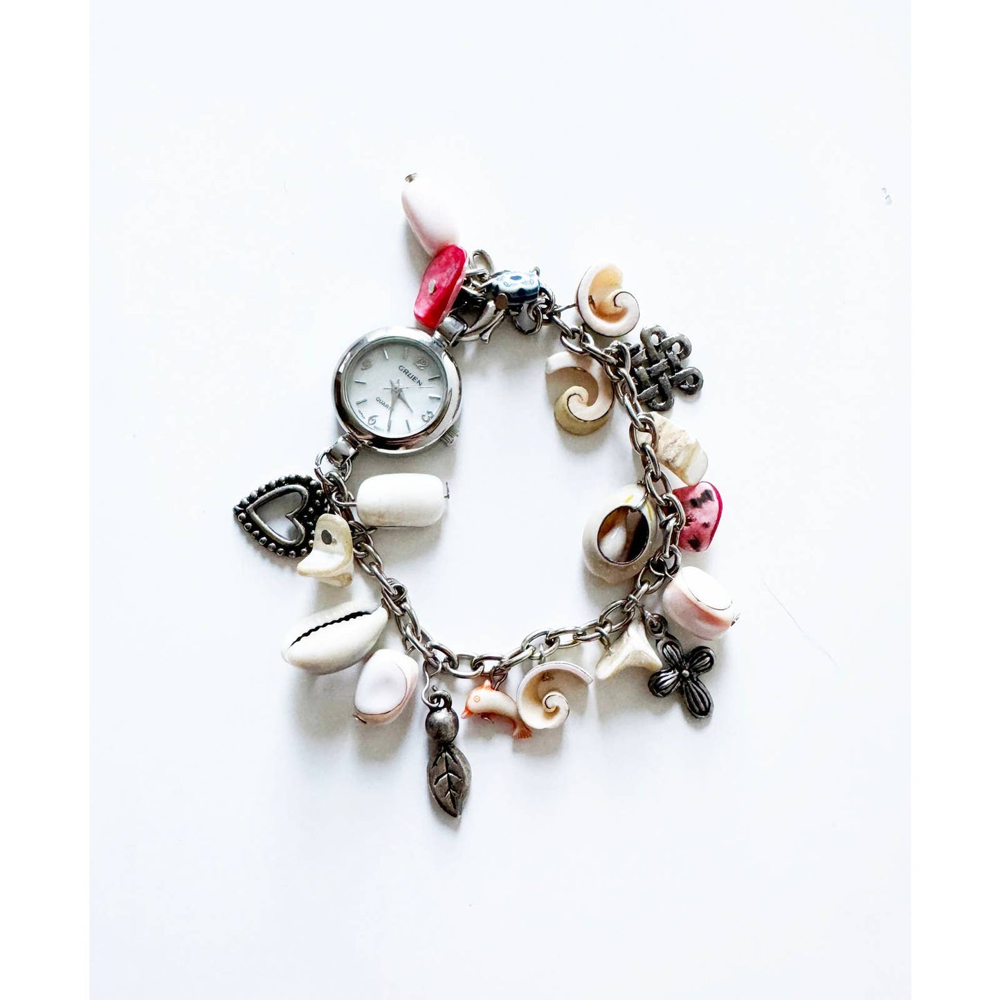Vintage Silver Charm Bracelet Watch | Gruen