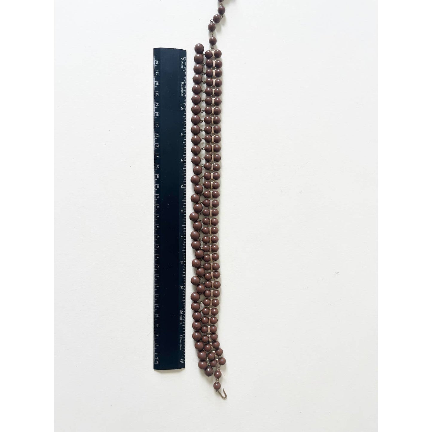 Vintage Beaded Brown Statement Necklace
