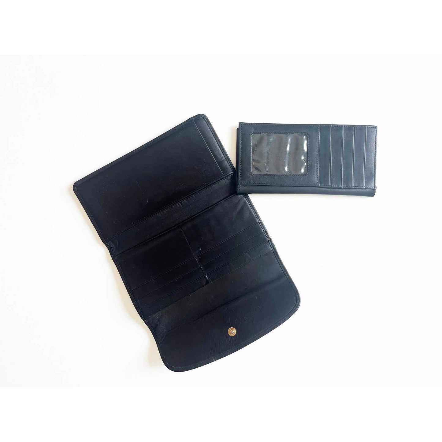 Vintage Coach Black Leather Legacy Wallet | Water Buffalo Combination Wallet Checkbook