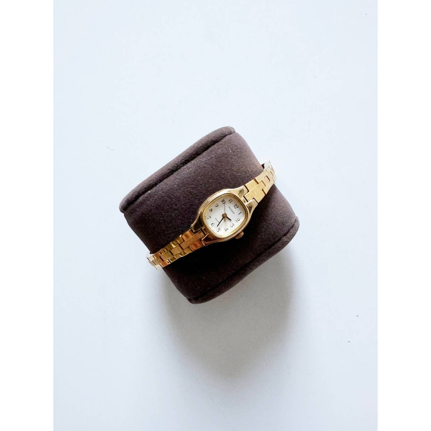 Vintage 90s Small Gold Watch with Square Face | Pulsar