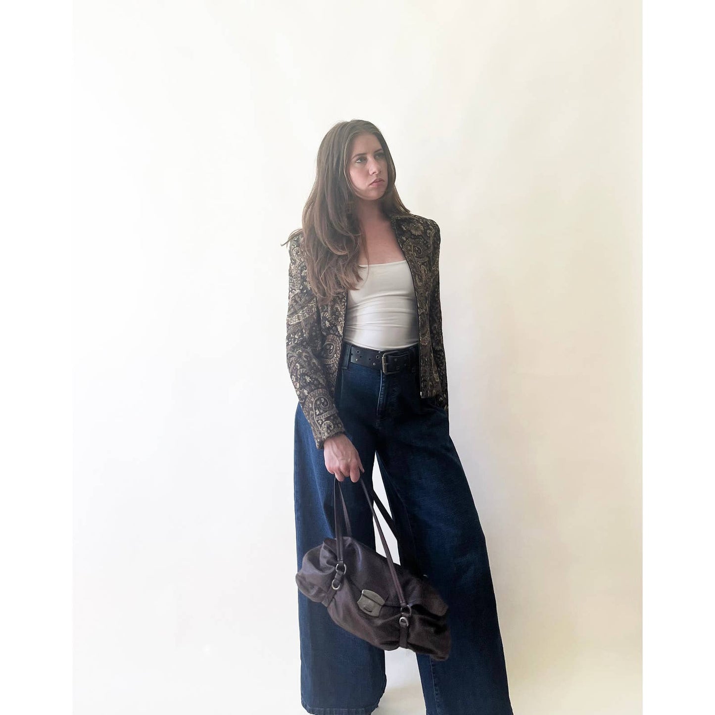 Vintage Scrunch Prada Napa Leather Bag