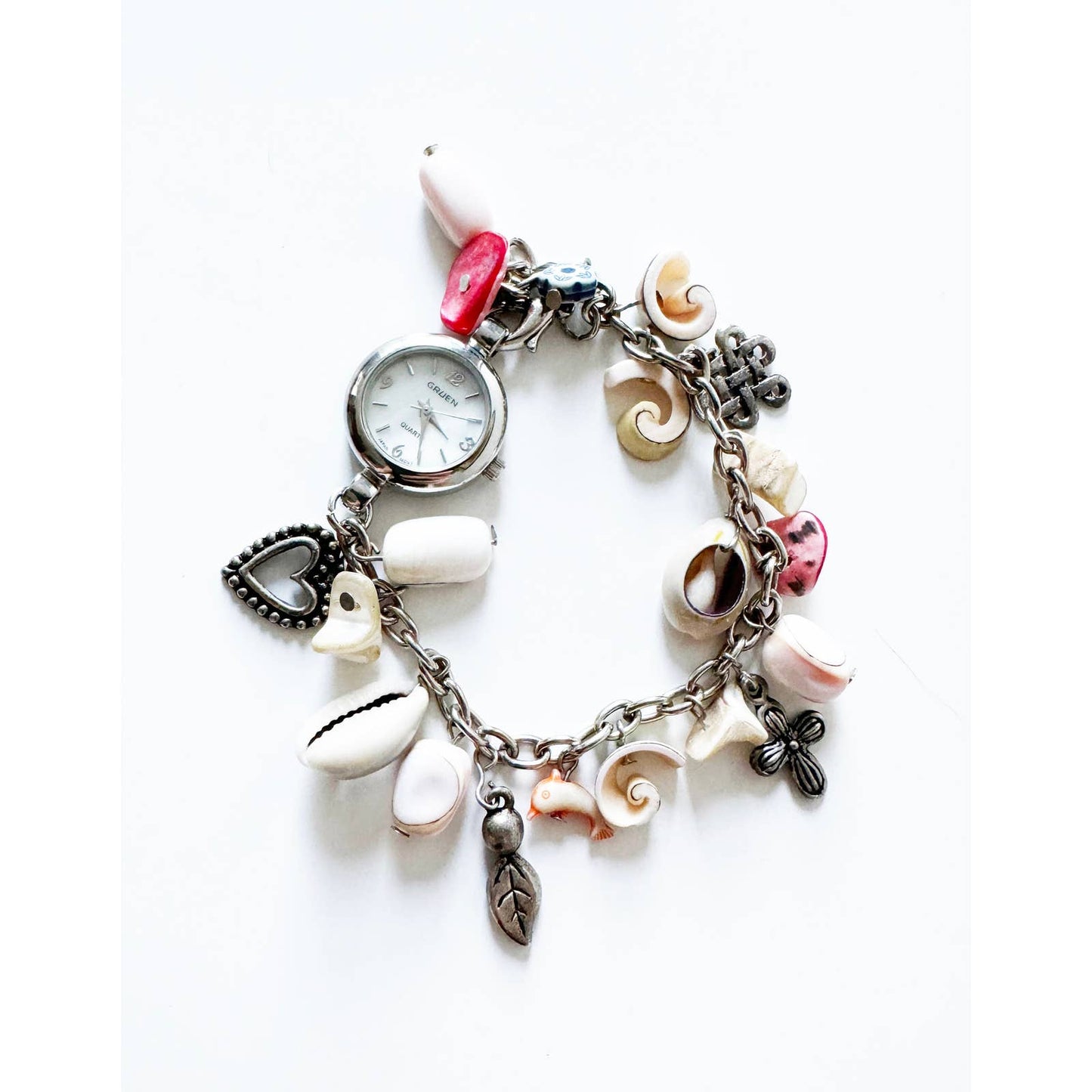 Vintage Silver Charm Bracelet Watch | Gruen