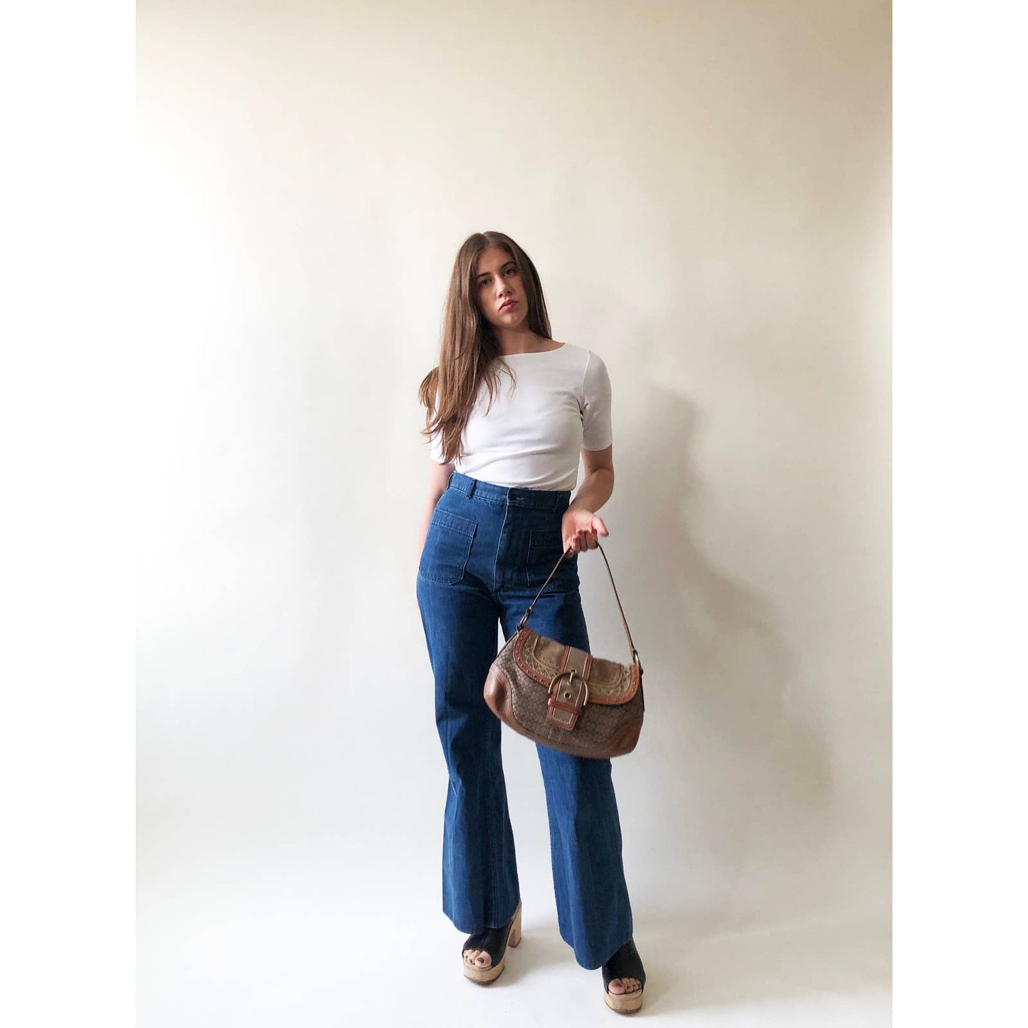 Vintage Y2k Coach Suede Hobo Shoulder Bag