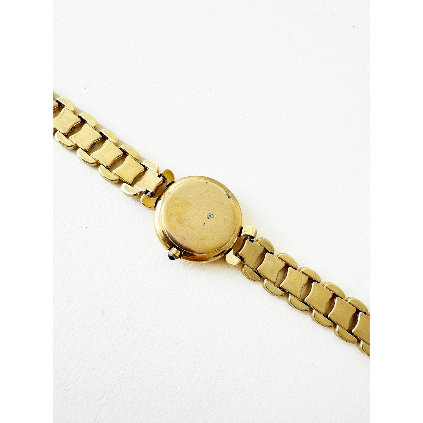 Vintage Fendi Gold Watch with Dark Mother of Pearl Face