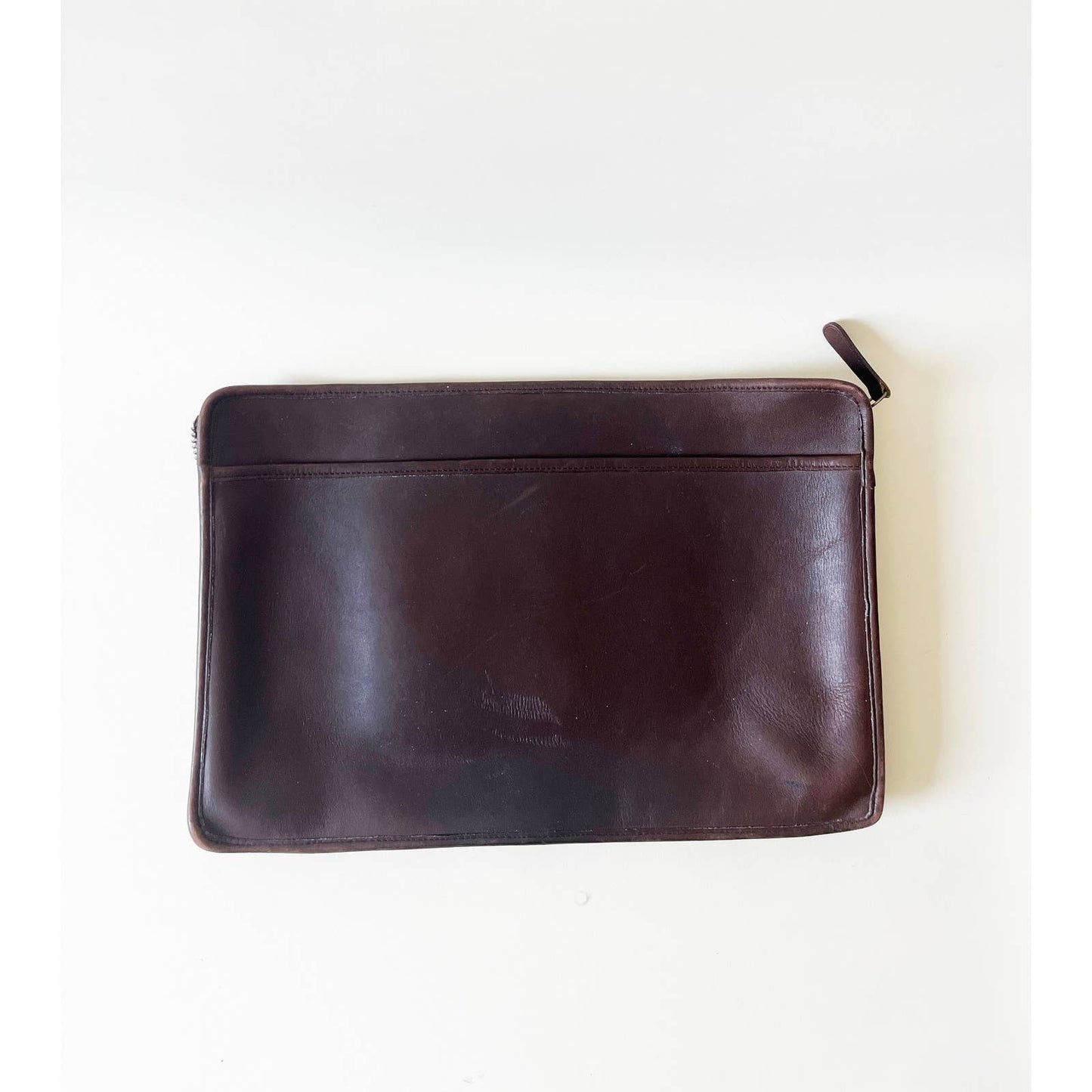 Vintage Coach Rare XL Zip Portfolio Brown Bag | Large Leather Laptop Bag
