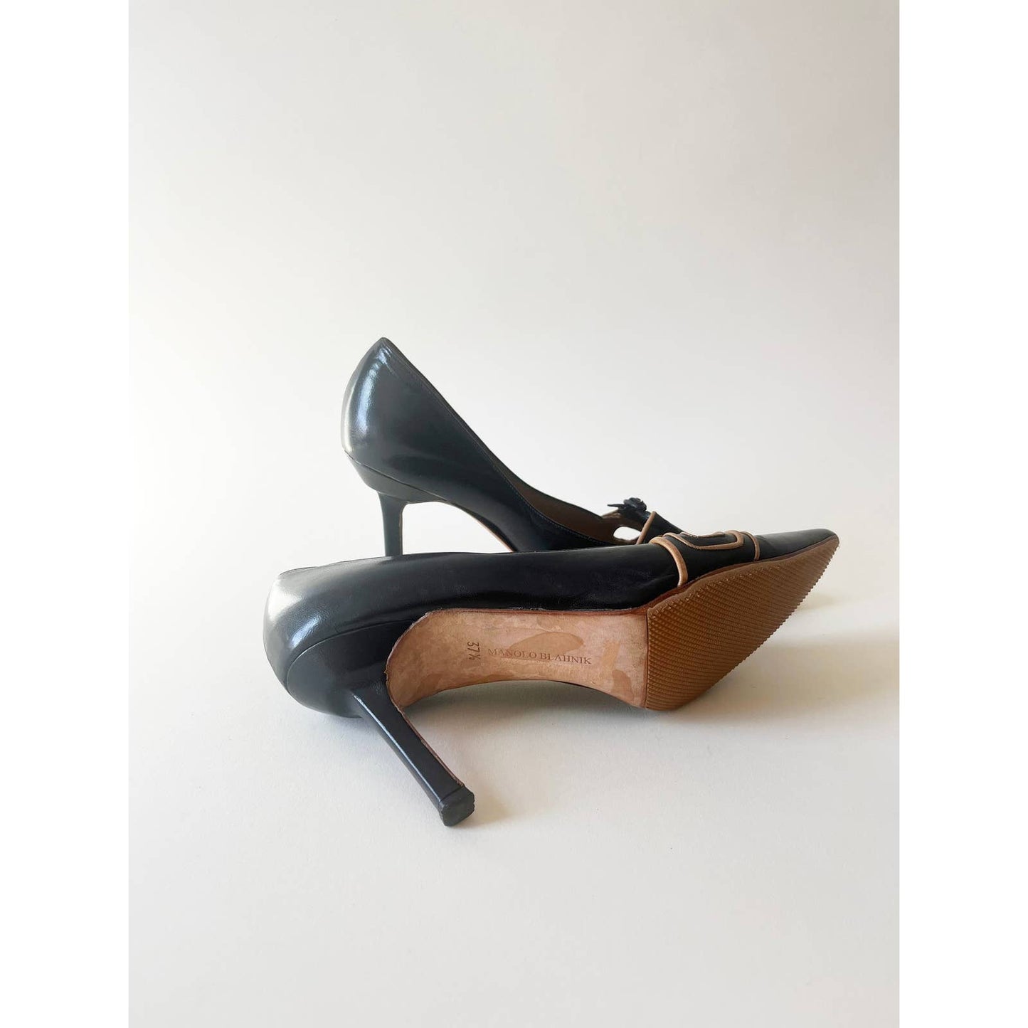 Vintage Manolo Blahnik Heels with Buckle Detail | Size 7 US