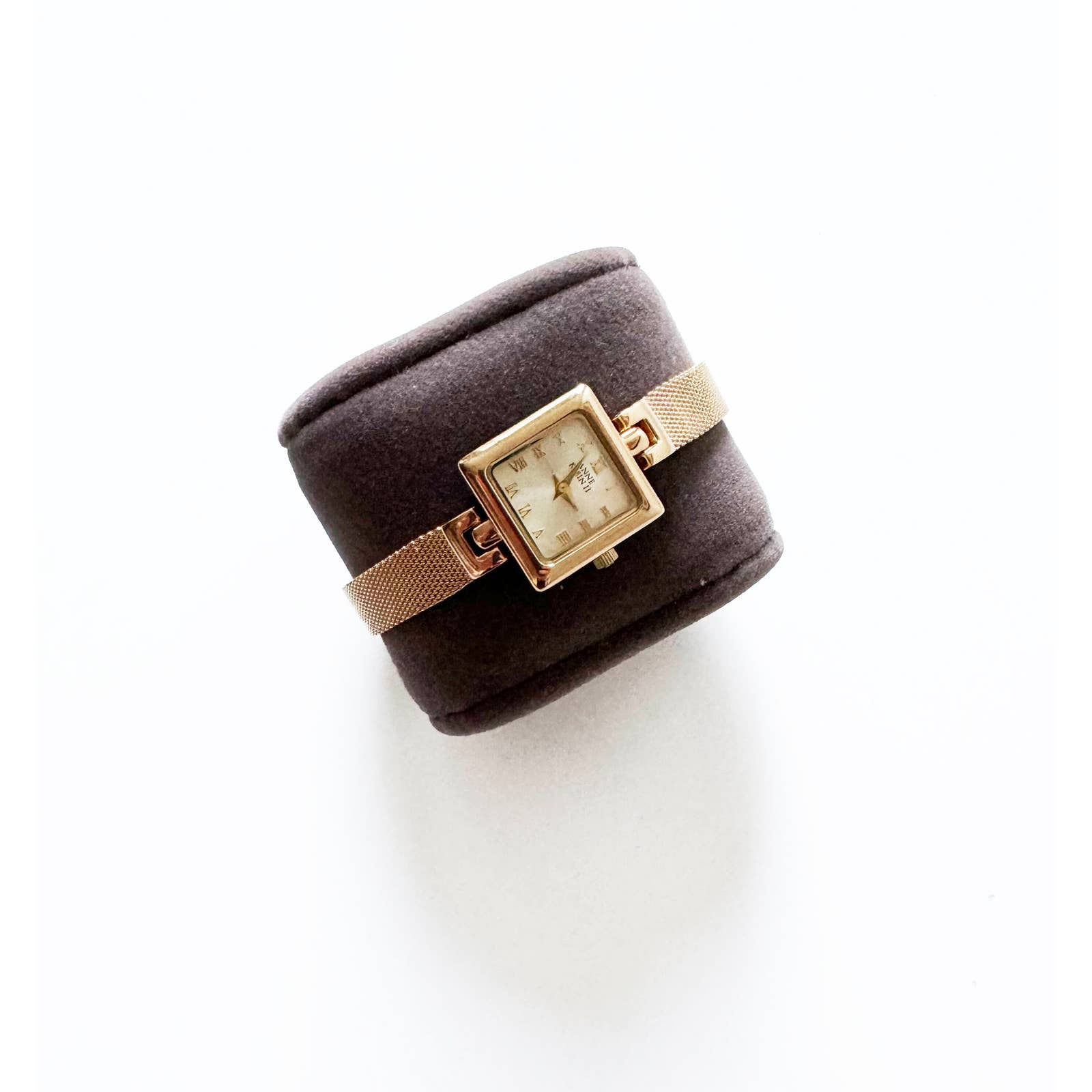 Vintage Small Gold Watch with Square Face | Anne Klein