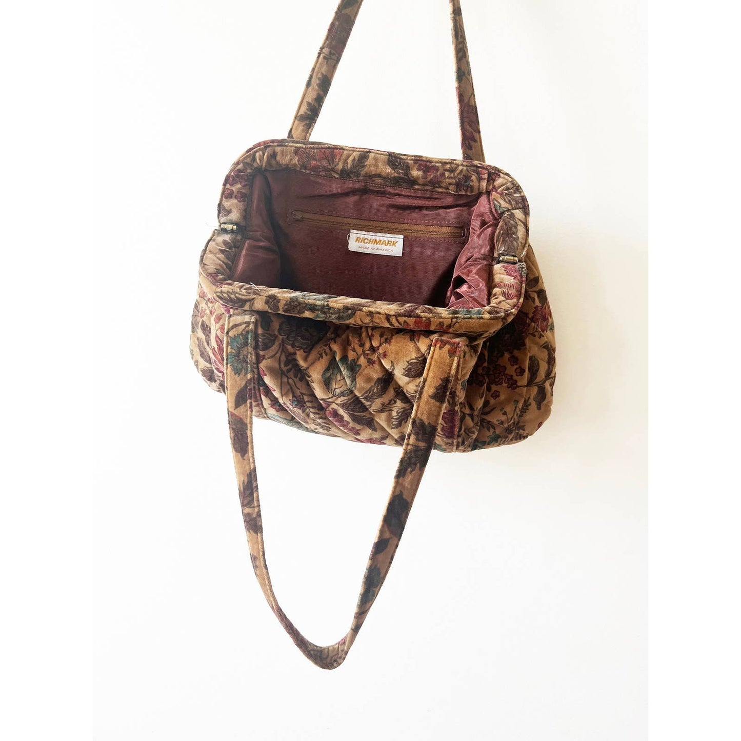 Vintage Velvet Floral Large Handbag | Richmark Purse