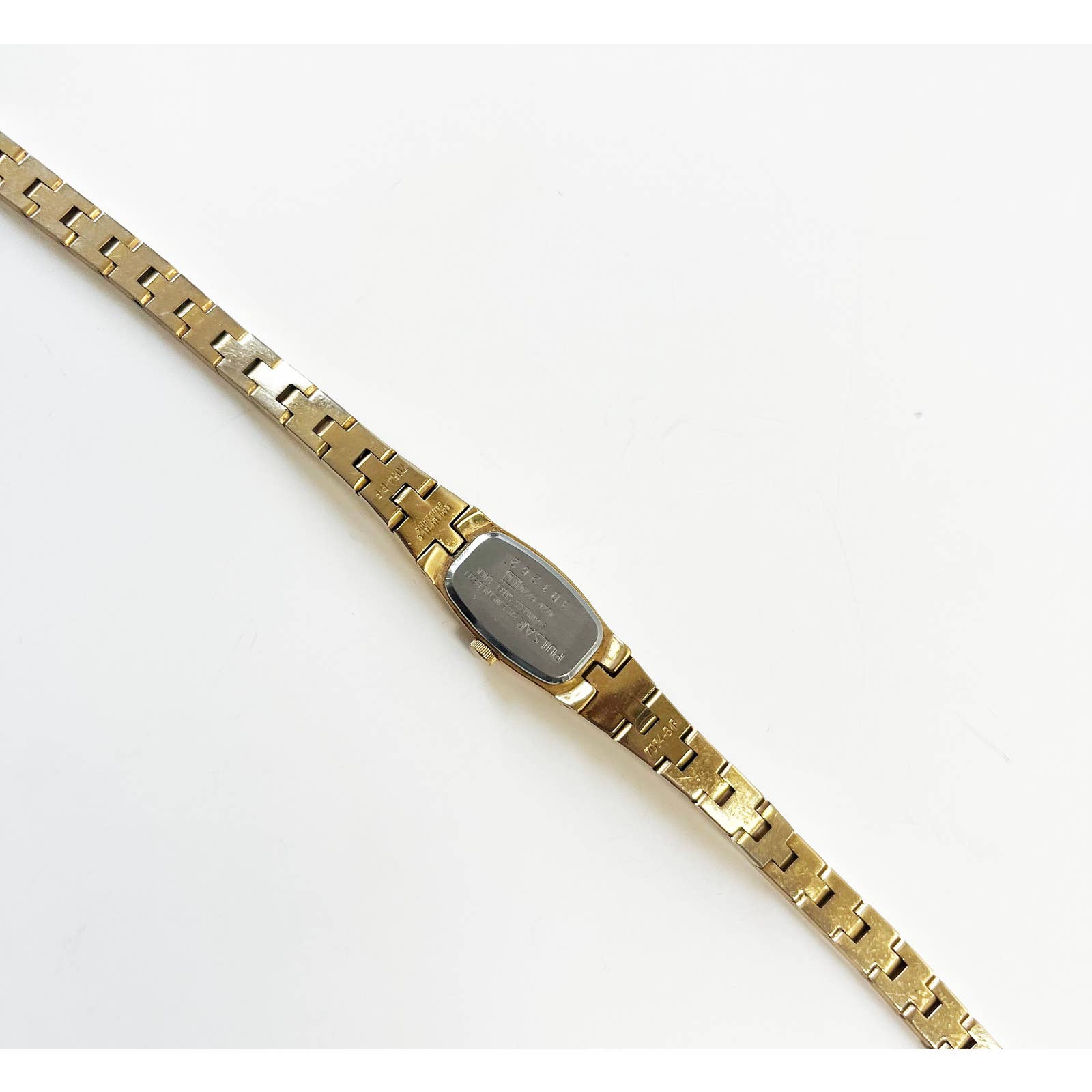 Vintage 90s Small Gold Watch with Skinny Face Pulsar