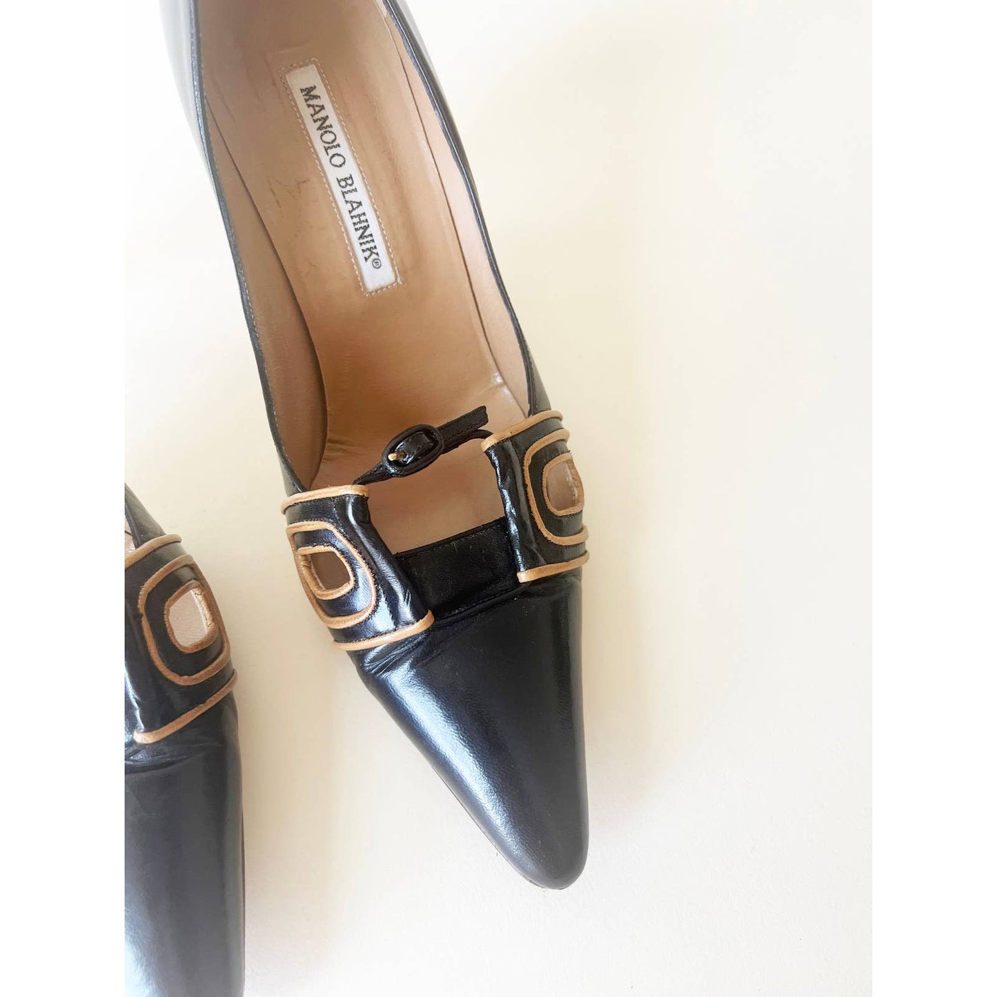 Vintage Manolo Blahnik Heels with Buckle Detail | Size 7 US