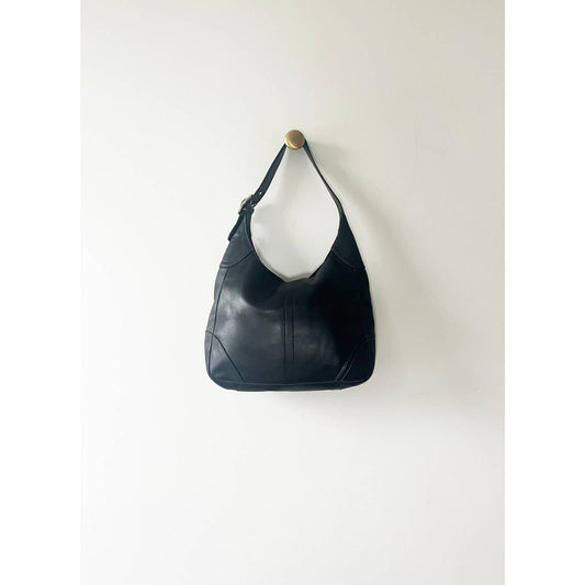 Coach Black Leather Hobo Handbag